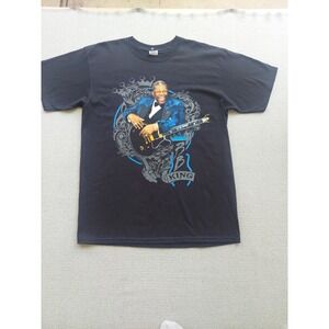 Anvil T-Shirt Mens L Black BB King 2007-2008 Tour Graphic Short Sleeve Cotton
